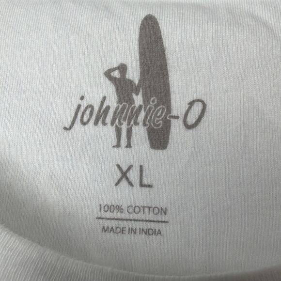 johnnie-O Mens Long Sleeve Graphic Tee Shirt White Soft Cotton SZ XL Athleisure - Picture 8 of 8